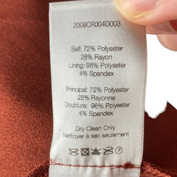 Veronica Beard Briony Wrap Midi Dress in Clay Copper 14 Satin Flattering - Picture 7 of 13